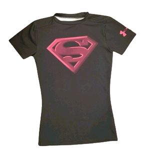 Under Armour Superman Fitted Shirt Sz S